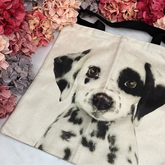 Eco-Friendly Beautiful Dalmatian Puppy Dog Folding Tote Bag - Picture 5 of 14
